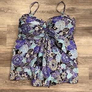 Size 16 mesh tankini swim top